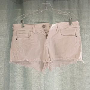 Express Low Rise Shortie White shorts